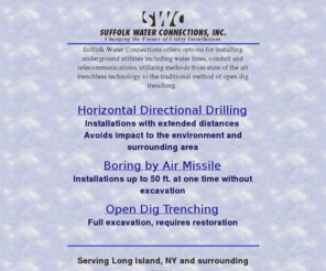 swc-inc.com: SWC Horizontal Directional Drilling Underground Utility Construction
Horizontal directional drilling is Suffolk Water Connection's specialty. SWC, a full service underground utility construction company located in Medford, NY.