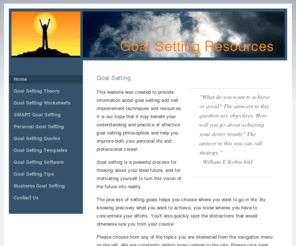 goal-setting-resources.com: Goal Setting Resources
Free resources, techniques, and tips for goal setting to help you achieve all you want in life.
