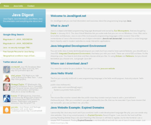 javadigest.net: Java » News und Informationen » javadigest.net
javadigest.net is about Java and Java Download.