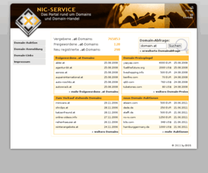 nic-service.com: NIC-Service Domainportal: Domainhandel, Domainparking, Domains, Domain-Registrierung uvm.
Domainportal: alles rund um Domains, Domainparking und Domainhandel