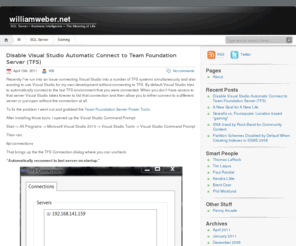 williamweber.net: williamweber.net
William Weber's blog about SQL, Business Intelligence and the Meaning of Life