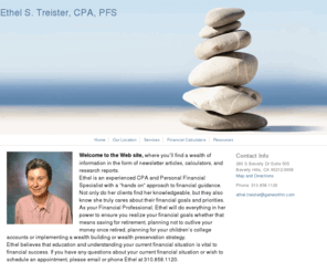 etheltreister.com: Ethel S. Treister, CPA
Comprehensive Financial Planning and Investment Services Site