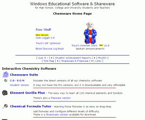 chemware.co.nz: Windows Educational Software & Shareware from Chemware
Chemware is Chemistry Software Education, Educational Windows software and shareware for high school and college students and teachers of chemistry. Software created for students and teachers of Chemistry by a Chemistry teacher.