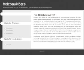 holzbaukloetze.net: Holzbauklötze Holzbausteine > >  Jetzt informieren auf www.holzbaukloetze.net!
Holzbauklötze Holzbausteine > >  Jetzt informieren auf www.holzbaukloetze.net!