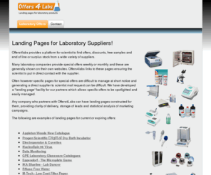 laboratoryoffers.net: Laboratory Supplies - Laboratory Offers
LANDING PAGES FOR LABORATORY SUPPLIERS