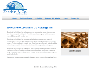 zecchinholdings.com: Zecchin & Co Holdings INC.
Zecchin Holdings & Co INC. 