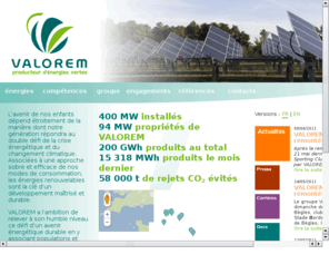 valorem-energie.org: Valorem, producteur d'énergies vertes
Producteur d'énergies vertes