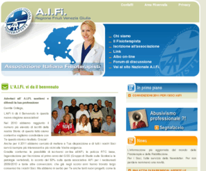 aififvg.it: A.I.Fi. :: Associazione dei Fisioterapisti e dei Terapisti della Riabilitazione del Friuli-Venezia Giulia
A.I.Fi. :: Associazione dei Fisioterapisti e dei Terapisti della Riabilitazione del Friuli-Venezia Giulia