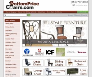 bottompricechairs.com: Chairs | Office Chairs, Dining Chairs, Restaurant Chairs, Folding Chairs and Accessories
BottomPriceChairs.com is your headquarters for everything chairs! We   carry the widest selection of chairs and other accessories for your   office, home, or restaurant.