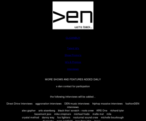den.net: digital entertainment network
re-do of the popular 90's website