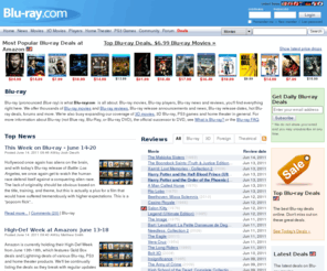 blu-rya.com: Blu-ray, Blu-ray Movies, Blu-ray Players, Blu-ray Reviews
Everything about Blu-ray Disc. Blu-ray reviews, releases, news, guides and forums covering Blu-ray movies, players, recorders, drives, media, software and much more.