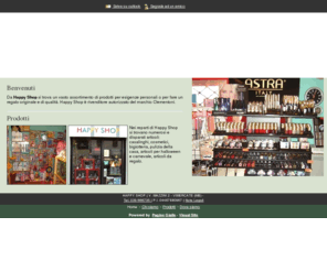 happyshopvimercate.com: Happy Shop - Casalinghi e articoli da regalo - Vimercate - Monza Brianza - Visual Site
Happy Shop propone un vasto assortimento di prodotti per tutte le esigenze.