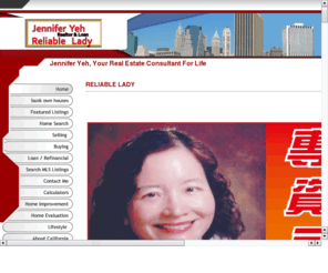 jenniferyeh888.com: Jennifer Yeh - Judy Wang Realtors - Bay Area, California Real Estate
Specializing in residential real estate in the Bay Area. Buying and selling homes in San Jose, Milpitas, Cupertino, Santa Clara, Palo Alto, and more.