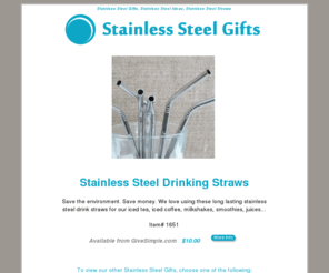 stainless-steel-gifts.com: Stainless Steel Gifts – Stainless Steel Gifts, Stainless Steel Ideas, Stainless Steel Straws
Looking for that perfect gift? Want to save the planet? Stainless Steel Gifts are the answer. From drinking straws to compost pails, stainless steel is forever!