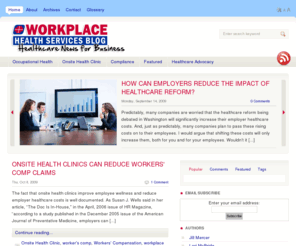 workplacehealthblog.org: Workplace Health Services Blog
Blog for Workplace Health Services, an onsite medical clinic provider for corporations who want to offer primary medical care for employees.