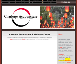 charlotteaccupuncture.com: Charlotte Acupuncture Wellness Center Acupuncture Charlotte NC
Charlotte Acupuncture and Wellness Center Licensed acupuncturists board certified in acupuncture herbal medicine massage charlotte nc