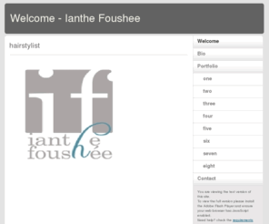 ianthefoushee.com: Welcome - Ianthe Foushee
Ianthe Foushee,hairstylist,freelance artist,hair extension, fashion,tv,film ,hair artist,hair extensions,celebrities