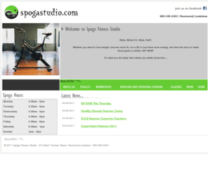 spogastudio.com: Spoga Fitness Center - Hammond, Louisiana: A positive experience you deserve
Spoga Fitness Studio - Downtown Hammond Louisiana. Spoga offers a full-range of gym and fitness equipment for weight training and cardio, and classes like Body Pump, spinning, and yoga in a friendly environment where you get the personal attention and support you need to reach your fitness goals.