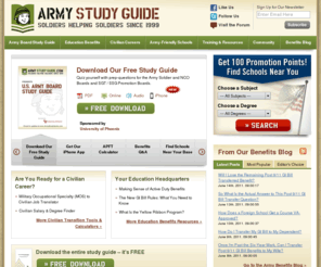 armystudyguidesite.info: ArmyStudyGuide.com - A FREE Online and Audio Army Board Study Guide for U.S. Army Promotion Boards and Soldier / NCO Boards. ...
A FREE Online and Audio Army Board Study Guide for U.S. Army Promotion Boards and Soldier / NCO Boards. This site is maintained by Soldiers helping Soldiers since 1999