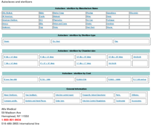 autoclaves-sterilizers.com: Autoclaves and Sterilizers ... everything you need can be found here
If you can see ON LINE what you need, just call us 1-800-762-1586