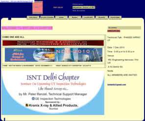 isntdelhi.org: ISNT DELHI
Delhi Chapter of the Indian Society of Non Destructive Testing Hony Secretary Dinesh Gupta