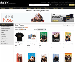 shopfrasier.com: Frasier Merchandise | CBS Store
Shop the Official Frasier store for Frasier Complete Season DVDs, Frasier logo T-Shirts and more. Frasier stars Kelsey Grammer as Seattle psychiatrist Dr. Frasier Crane, hosting a radio talk show and interacting in witty and complex ways with family members, friends and co-workers. Get your Frasier DVDs and apparel in the Official CBS Store today!
