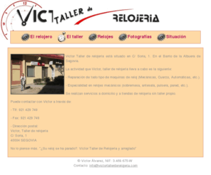 victortallerderelojeria.com: Taller de relojería Victor
El taller de relojerÃ­a Victor realiza todo tipo de trabajos en relojes mecÃ¡nicos