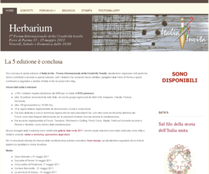 italiainvita.it: Herbarium | 5° Forum Internazionale della Creatività tessile Fiere di Parma 13 - 15 maggio 2011 Venerdì, Sabato e Domenica dalle 10.00
