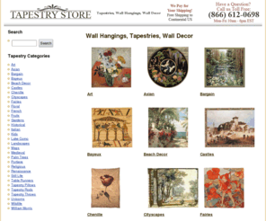 thetapestrystore.com: Tapestry Store - The Tapestry Store - Wall Hangings, Tapestries, Wall Decor
Tapestry Store, Wall Hangings, Tapestries, Wall Decor 