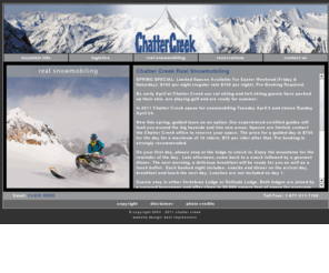 vertebraelodge.com: Chatter Creek Mountain Lodges | Snowmobiling | Golden | British Columbia
Chatter Creek Mountain Lodges offers snowmobiling and sledding terrain and accommodation near Golden, British Columbia