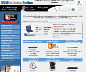 lcdprojectoronline.com: KVM Switches Online is Your KVM Switch and KVM Extender Superstore!
KVM Switches Online offers Great prices on KVM Switch products including DVI & USB KVM Switch Extenders!