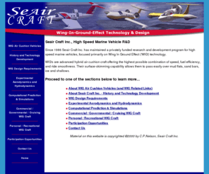 seaircraft.com: Seair Craft Inc
research and development program for high speed marine vehicles