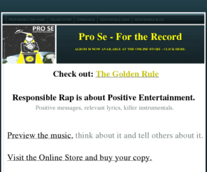 responsiblerap.com: Home Page
Pro Se - For the Record - Coming Soon -  Prepare Yourself.