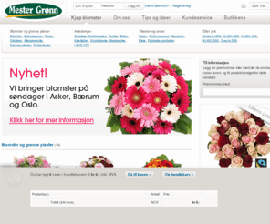800blomsten.com: Bestill blomster, roser og dekorasjoner fra Mester Grønn på nett
Friske blomster fra hele verden levert på døren fra Mester Grønn - Norges største heleide blomsterkjede