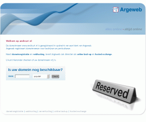 andicuri.nl: www.andicuri.nl geregistreerd via Argeweb | webhosting en domeinregistratie

