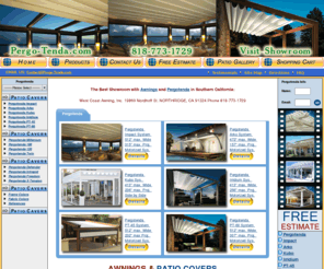 pergo-tenda.com: PERGOTENDA, PERGO TENDA, PATIO COVERS, AWNINGS, RETRACTABLE AWNINGS, NORTHRIDGE, LOS ANGELES, CA
Official Site of Pergotenda Patio Covers and Awnings. Buy Direct and Save.