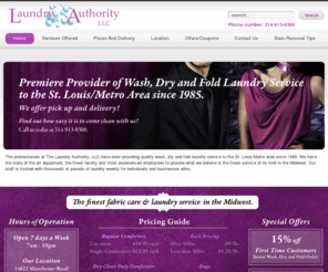 thelaundryauthority.com: The Laundry Authority
Premiere provider of wash, dry and fold laundry service to the St. Louis and Metro area since 1985.