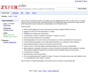 zxfer.com: zxfer -
 
 
 transfer ZFS filesystems, snapshots, properties, files and directories - Google Project Hosting
