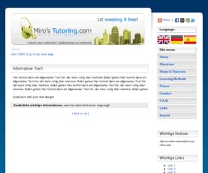 mirostutoring.org: Miro's Tutoring - English
Webseitenbeschreibung