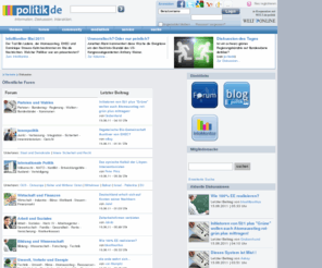 politikforum.de: Diskussion - politik.de - Portal für Politik und Demokratie
politik.de - Portal für politische Information und Kommunikation
