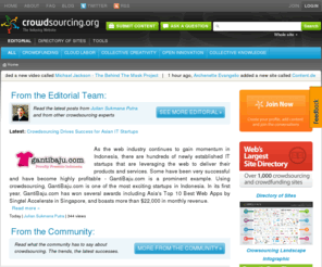 crowdworkers.net: Crowdsourcing and Crowdfunding News and Headlines
Everything and anything crowdsourcing and crowdfunding! News, Sites, Videos and articles! Learn about the explosive growth of crowdsourcing