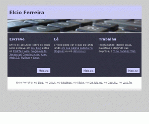 elcio.com.br: Elcio Ferreira - Padrões Web, Programação, Linux
