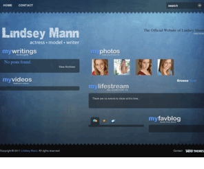 lindseymann.com: Lindsey Mann | Actress
The Official Website of Lindsey Mann. / Actress â¢ Model â¢ Writer / Stay Up-to-Date with the Latest Updates from Lindsey!