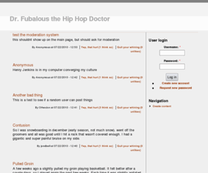 hiphopdoc.org: Dr. Fubalous the Hip Hop Doctor |
