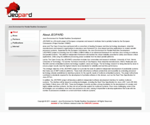 jeopard.org: About
Jeopard - Java Environment for Parallel Realtime Development