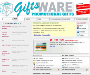 pnr-gifts.nl: pnr-gifts.......relatiegeschenken, premiums, promotional gifts
Giftsware heeft een groot assortiment relatiegeschenken, gifts en gadgets, premiums en promotioneel (bedrijfs)textiel.