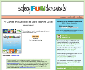 fun4safety.com: SafetyFUNdamentals - 77 Games and Activities to Make Training Great!
New Book for Safety Trainers who want to make a difference - 77 Games and Activities to Make Training Great! 