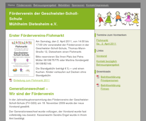 fv-gss.org: Förderverein der Geschwister-Scholl-Schule Mühlheim/Dietesheim e. V.
