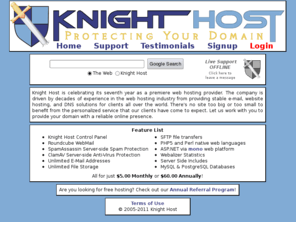 knighthost.net: Knight Host - Protecting Your Domain, $5.00/month
Knight Host - Protecting Your Domain, Domain Hosting Services, $5.00/month