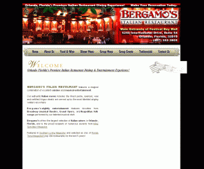 bergamos.com: Orlando Italian Restaurant - Bergamos Italian Restaurant
Orlando Italian Restaurant at Festival Bay Mall. Bergamos Itlaian Restaurant provides the experience of Fine Dining Opera Entartainment. Bergamos provides Orlando and Central Florida's Fine Italian Dining Experience
